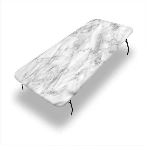 DWADW Marble Rectangle Tablecloth, Marble Motif Art, Suitable for Rectangular Table Home Interior, 30"x 96" Table Cover for 6ft Folding Table,