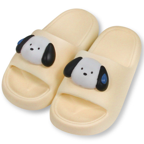 Gzcvba Cute Animal Slippers for Women Men, EVA Cushioned Thick Sole Soft Pillow Slides Dog Slippers Non-Slip Quick Drying Open Toe Bathroom Shower Spa Pool Gym House Sandals Summer Slippers for Indoor Outdoor (Yellow, adult, women, numeric_5_point_5,