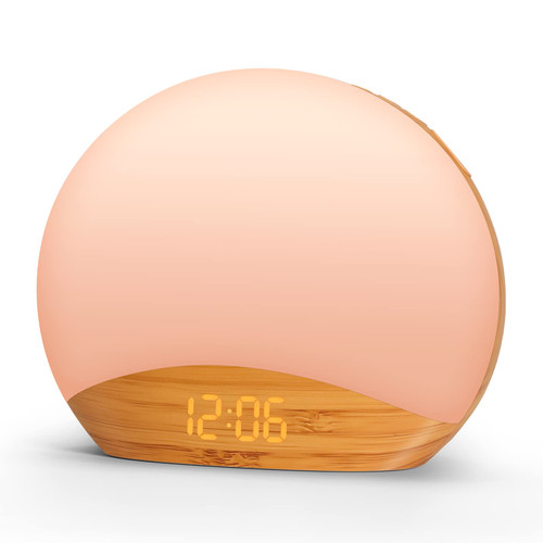 REACHER Wooden Sunrise Simulation Alarm Clock, Sound Machine Night Light, 26 Soothing Sounds for Sleeping, Dimmable Clock, White Noise Machine, Natural Wake Up Light for Kids, Heavy Sleepers, Bedroom REACHER Wooden Sunrise Simulation Alarm Clock, Sound Machine Night Light, 26 Soothing Sounds for Sleeping, Dimmable Clock, White Noise Machine, Natural Wake Up Light for Kids, Heavy Sleepers, Bedroom