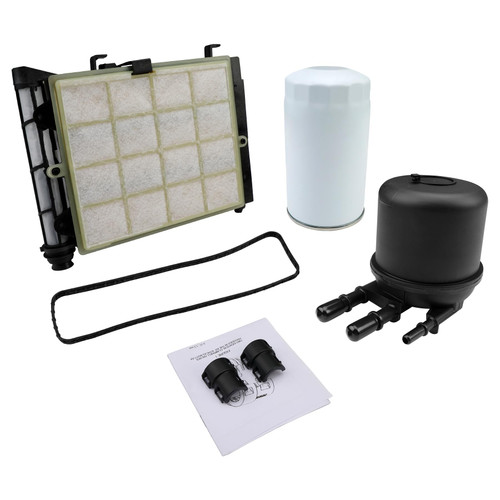 6.7L Powerstroke Diesel Fuel Filter Element & Oil Filter, Compatible with 2017-2022 Ford F-250, F-350, F-450, F-550 Super Duty V8, Replaces# FD-4624, FD-4625, FL2124S, FL2051S