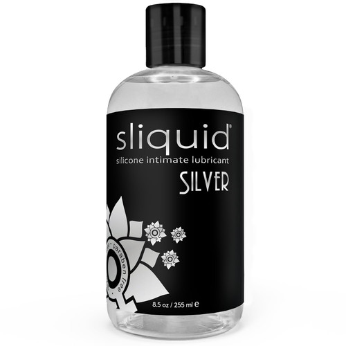 Sliquid Silver Intimate Lubricant - Silicone Lube for Women/Men/Couples, Hypoallergenic Lube, Silicone Lubricant, Waterproof, Unscented, 8.5 Fl Oz