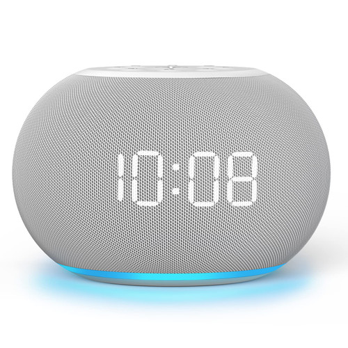 Reacher Auto-Dimmable White Noise Machine Alarm Clock with Night Light, 20 Soothing Sounds, LED Digital Display, Sleep Timer, Baby Sleep Soothers, Precise Volume Control for Adults, Bedrooms
