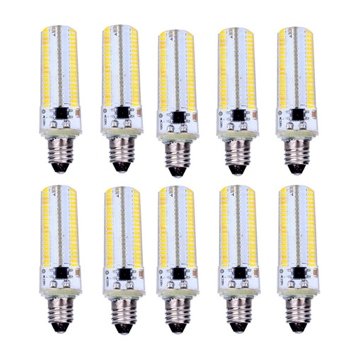 Welsun LED Bulb Light E14/G9/G4/E17/G8/E12/E11/BA15D 5W 400-450LM Warm/Cool White Dimmable LED Light (AC 110V/AC 220V) 10pcs (Connector : E14, Light Source Color : Cool White-220V)