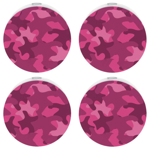 Pink Camouflage Plug in LED Automatic Light for Bedroom, Hallway and Kitchen, Pack 4