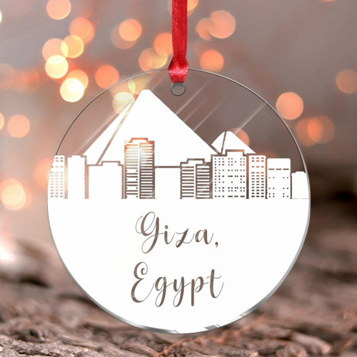 Egypt Giza Hanging Ornaments Contemporary City Landscape Christmas Tree Ornament Keepsake Holiday Decoration Hanging Clear Round Acrylic Ornament Pendant for Friends Coworkers Employees Family Egypt Giza Hanging Ornaments Contemporary City Landscape Christmas Tree Ornament Keepsake Holiday Decoration Hanging Clear Round Acrylic Ornament Pendant for Friends Coworkers Employees Family