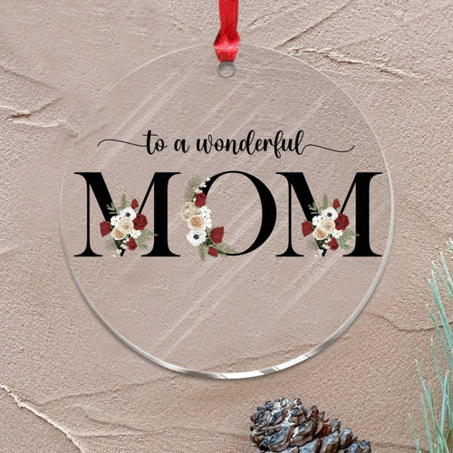 to A Wonderful Mun Christmas Ornaments Traditional Wreath Botanical Christmas Tree Ornament Keepsake Xmas Tree Decoration Hanging Clear Round Acrylic Ornament Pendant for Neighbor Friends to A Wonderful Mun Christmas Ornaments Traditional Wreath Botanical Christmas Tree Ornament Keepsake Xmas Tree Decoration Hanging Clear Round Acrylic Ornament Pendant for Neighbor Friends