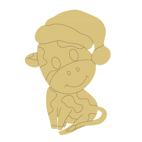 Cow Design by Lines Cutout Unfinished Wood Cow Country Farm Door Hanger MDF Shape Canvas Style 6 Art 1 (24")