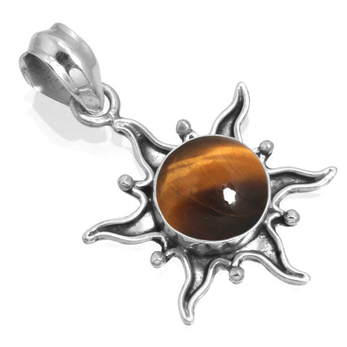 JEWELOPORIUM 925 Sterling Silver Pendant for Women Brown Genuine Tiger Eye Gemstone Costume Silver Pendant Necklace Thanksgiving Gift Vintage Jewelry JEWELOPORIUM 925 Sterling Silver Pendant for Women Brown Genuine Tiger Eye Gemstone Costume Silver Pendant Necklace Thanksgiving Gift Vintage Jewelry