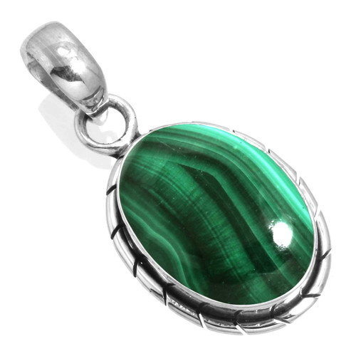 JEWELOPORIUM 925 Silver Pendant for Women Green Natural Malachite Stone Fashion Silver Pendant Necklace Anniversary - Gift Boho Jewelry JEWELOPORIUM 925 Silver Pendant for Women Green Natural Malachite Stone Fashion Silver Pendant Necklace Anniversary - Gift Boho Jewelry