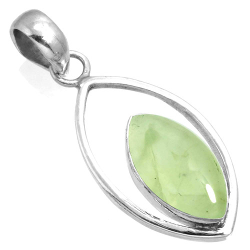 JEWELOPORIUM 925 Sterling Silver Pendant for Women Green Real Prehnite Gemstone Boho Silver Pendant Necklace Valentine's Day Gift Statement Jewelry JEWELOPORIUM 925 Sterling Silver Pendant for Women Green Real Prehnite Gemstone Boho Silver Pendant Necklace Valentine's Day Gift Statement Jewelry