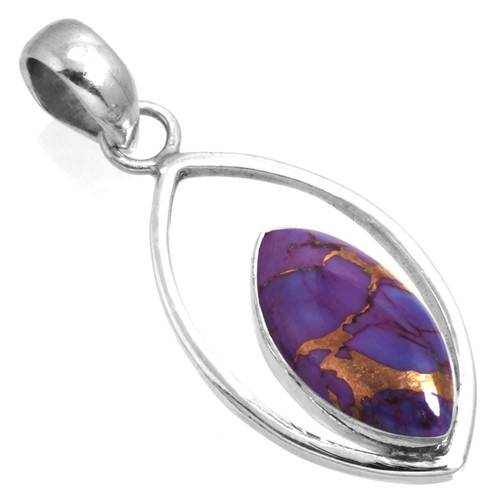 JEWELOPORIUM Copper Purple Turquoise 925 Sterling Silver Pendant for Women Stone Cocktail Silver Pendant Necklace Easter Gift Victorian Jewelry JEWELOPORIUM Copper Purple Turquoise 925 Sterling Silver Pendant for Women Stone Cocktail Silver Pendant Necklace Easter Gift Victorian Jewelry