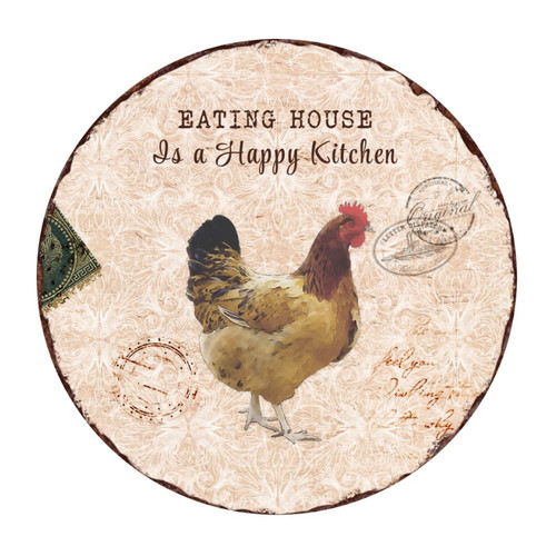 Vinyl Wall Quotes Stickers Eating House is A Happy Kitchen Modern Wall Mural Home Wall Decor Farm Garden Rooster Wall Decals Stickers for School Nursery School Tumblers