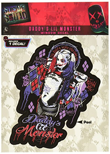 DC Comics ST SSQD HQDLM Car Window Decal (DC Suicide Squad Suicide Squad Harley Quinn Daddy's Little Monster)