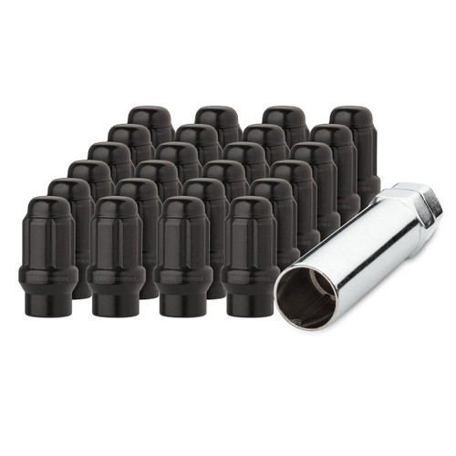 DPAccessories 24 Black 12x1.25 Closed End ET Spline Tuner Lug Nuts for Aftermarket Wheels LCE3L5HESBK04024