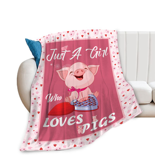 Pink Piggy Throw Blanket for Kids Girls Just A Girl Who Loves Pigs Cute Cartoon Pig Blanket Super Soft Cozy Plush Fleece Warm Fuzzy Blanket Gifts for Women Adults Couch Living Room Decor 40''X50'' Pink Piggy Throw Blanket for Kids Girls Just A Girl Who Loves Pigs Cute Cartoon Pig Blanket Super Soft Cozy Plush Fleece Warm Fuzzy Blanket Gifts for Women Adults Couch Living Room Decor 40''X50''