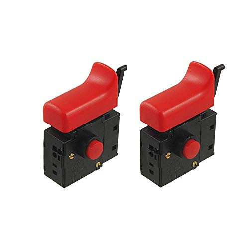 XMHF FA2-6/1BEK Lock on Speed Control Electric Hand Drill Speed Control Trigger Switch Push Button Power Tool Replacement Parts AC 250V 6A 5E4 2Pcs