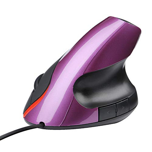 Wired Vertical Mouse, Ergonomic Vertical Mouse Optical USB Wired Mouse with 5 Programmable Buttons for Computer, Laptop