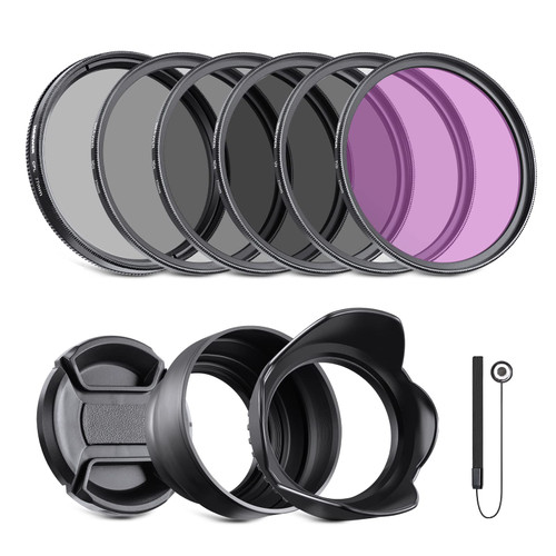 NEEWER 77mm ND Filter Kit and Lens Accessories, ND2 ND4 ND8 UV FLD CPL(Circular Polarizing) Filter Set with Lens Cap/Tulip Shaped Lens Hood/Collapsible Rubber Lens Hood NEEWER 77mm ND Filter Kit and Lens Accessories, ND2 ND4 ND8 UV FLD CPL(Circular Polarizing) Filter Set with Lens Cap/Tulip Shaped Lens Hood/Collapsible Rubber Lens Hood