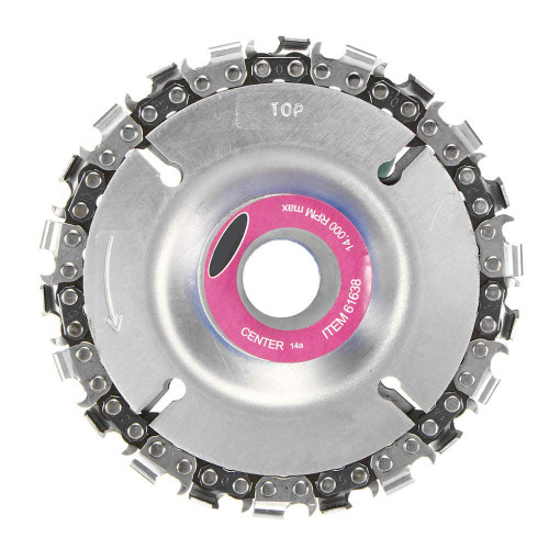 YUTOOL Grinder Disc and Chain,4 Inch Grinder Chain Disc 22mm Arbor 22 Tooth Wood Carving Disc For 115/125mm Angle Grinder
