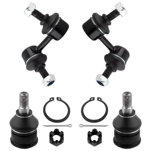 WEDOAUTO 2x Front Sway Bar Stabilizer Bar End Links + 2x Front Lower Ball Joints Set Kit Fit For Honda Element 2003 2004 2005 2006 2007 2008 2009 2010 2011 (NOT FOR SC) Replace# K500004 K90454 K90455