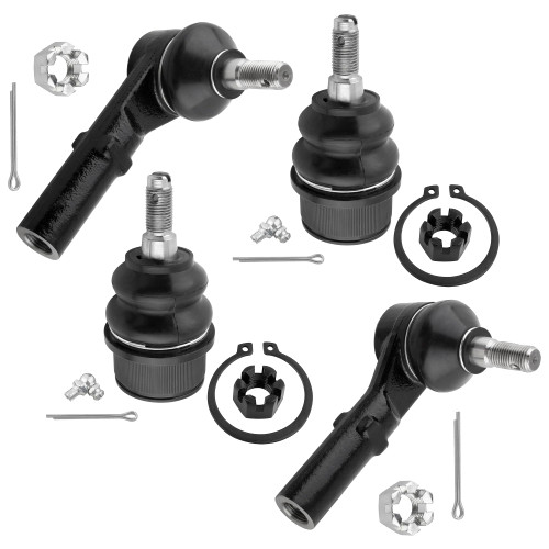 WEDOAUTO 2Pcs Front Lower Ball Joints + 2Pcs Front Outer Tie Rod End Links Fit For Jeep Commander 2006-2010, For Jeep Grand Cherokee 2005-2010 Sport Utility 4-Door Replace# ES80643 ES80644 K80629