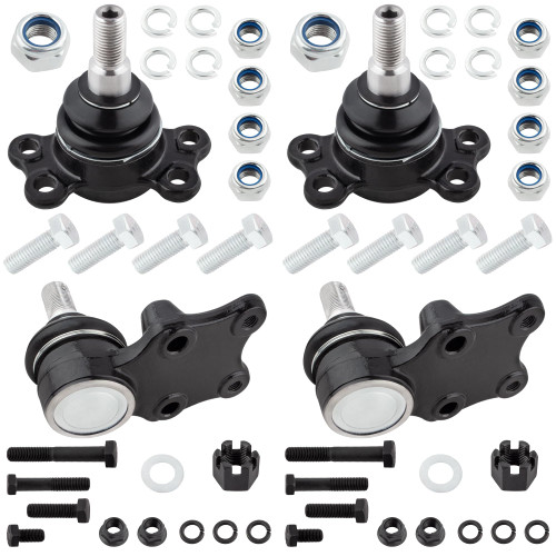WEDOAUTO 2x Front Lower Ball Joints + 2x Front Upper Ball Joints Set Suspension Kit Fit For Isuzu Pickup 1988 1989 1990 1991 1992 1993 1994 1995 Pickup 2WD Replace# K9463 K9452