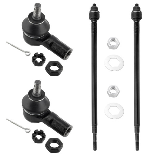 WEDOAUTO 4Pcs Front Suspension Kit Inner and Outer Tie Rod Ends Set Fit For Acura EL 2001-2005, For Honda Civic 2001 2002 2003 2004 2005 1.7L L4 Sedan Coupe Replace# ES3581 EV469