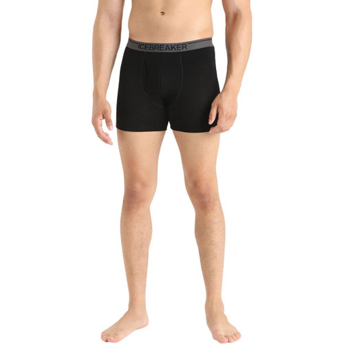 Icebreaker Merino Men's Anatomica Boxers with Fly, Black, X-Large Icebreaker Merino Men's Anatomica Boxers with Fly, Black, X-Large