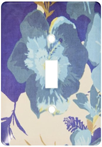 3dRose LLC lsp_27130_1 Hibiscus Painted Blue Single Toggle Switch