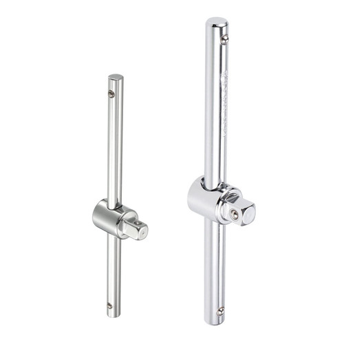 uxcell 1/4" & 3/8" Drive Sliding Wrench Breaker Bar Set of 3 Pcs, Adjustable T-Handle Socket Hand Tool