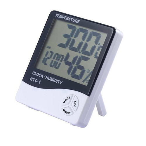 UXZDX CUJUX LCD Electronic Digital Temperature Humidity Meter Indoor Outdoor Thermometer Hygrometer Weather Station Clock
