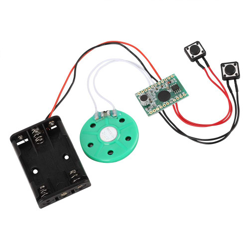 Naroote Voice Recording Button Recordable Buttons for Dogs Big Mouth Billy Bass Voice Module,60-Second Recording Playback DIY Voice Greeting Card Module Cable Extened 10CM