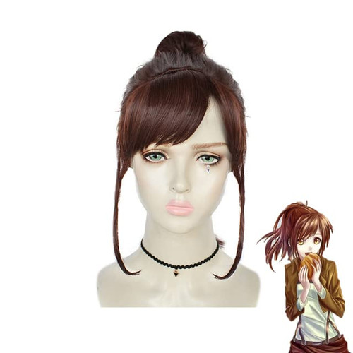 Cosplay Wig The Final Season Attack on Titan Sasha Blouse Cosplay Wig Women Brown Claw Clip Ponytail Hair Peluca Anime Wigs