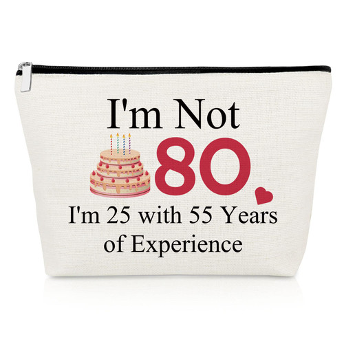 Funny 80 Year Old Gifts for Women Makeup Bag 80th Birthday Gifts for Her Cosmetic Bag 80th Anniversaries Gifts Turning 80 Gifts Makeup Pouch 80th Bday Gifts for Wife Mom Grandma Sister BFF Friend Funny 80 Year Old Gifts for Women Makeup Bag 80th Birthday Gifts for Her Cosmetic Bag 80th Anniversaries Gifts Turning 80 Gifts Makeup Pouch 80th Bday Gifts for Wife Mom Grandma Sister BFF Friend