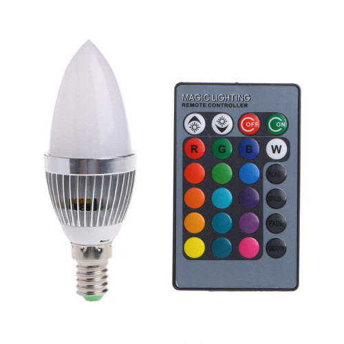 Keaiduoa E14 3W RGB LED Changing Candle Light Bulb Lamp AC85-265V+ Remote Control Keaiduoa E14 3W RGB LED Changing Candle Light Bulb Lamp AC85-265V+ Remote Control