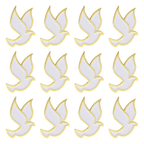 White Dove Lapel Pin (12 Pins) Christian Holy Spirit , Peace Dove White Dove Lapel Pin (12 Pins) Christian Holy Spirit , Peace Dove