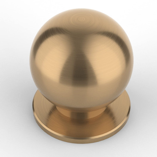 Amerdeco 10 Pack Champagne Bronze Cabinet Knobs Single Hole Cabinet Pulls 1-1/15 Inch Diameter Round Drawer Knobs and Pulls for Bathroom Cabinets ZH0053
