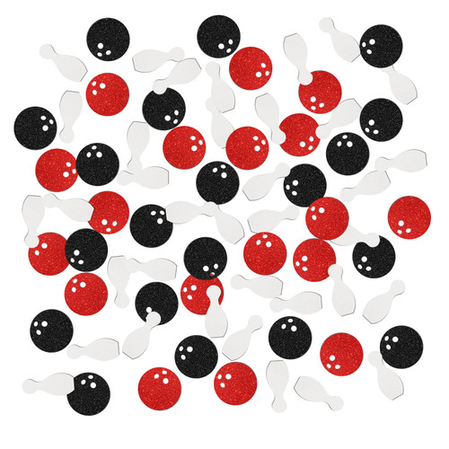 INNORU Bowling Confetti Glitter, Baby Shower Table Confetti, Birthday, Gender Reveal Scatter Confetti, Sports Theme Bowling Birthday Retirement Table Decorations Confetti, 120pcs