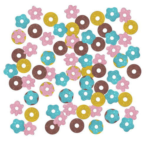 INNORU Donut Confetti Glitter, Grow Up Theme Confetti, Baby Shower Paper Scatter, Donut Birthday Wedding Engagement Party Table Decorations Confetti, 120pcs