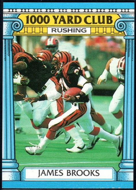 1987 Topps 1000 Yard Club #17 James Brooks Cincinnati Bengals NFL Football Trading Card