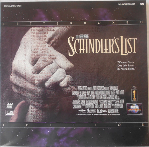 Schindler's List Letterbox Edition Laserdisc