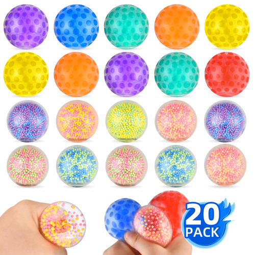 20 Pack Stress Balls, Stress Balls Fidget Toys, Squishy Squeeze Balls Stress and Anxiety Relief Squeeze Toys for Kids and Adults Classroom Prize, Party Favors, Birthday Gift 20 Pack Stress Balls, Stress Balls Fidget Toys, Squishy Squeeze Balls Stress and Anxiety Relief Squeeze Toys for Kids and Adults Classroom Prize, Party Favors, Birthday Gift