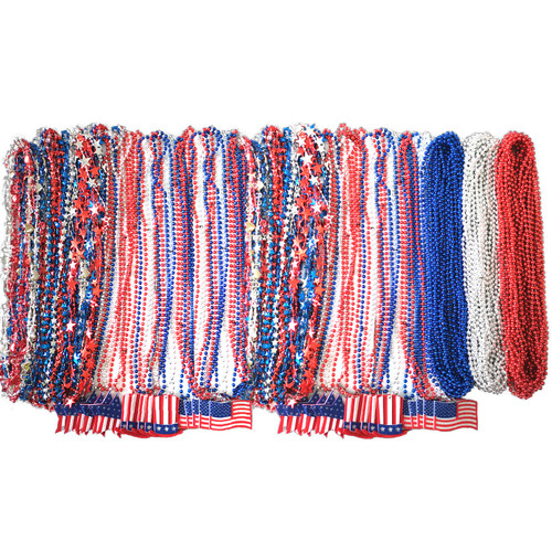 Dyhayaer 200 Pcs 4th of July Beads Necklaces Bulk, Metallic Red Bule Silver Patriotic Star Bead Necklaces for 4th of July Decoration, Independence Day, Patriotic Parade Dyhayaer 200 Pcs 4th of July Beads Necklaces Bulk, Metallic Red Bule Silver Patriotic Star Bead Necklaces for 4th of July Decoration, Independence Day, Patriotic Parade