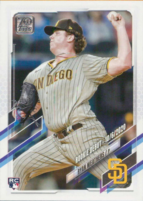 2021 Topps Update #US178 Ryan Weathers Rookie Debut NM-MT San Diego Padres Baseball