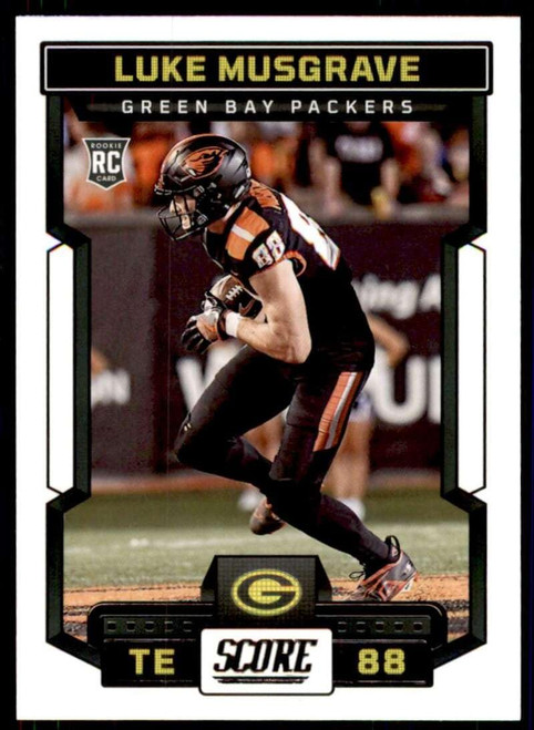 2023 Score #340 Luke Musgrave RC Rookie Green Bay Packers NFL Football Trading Card