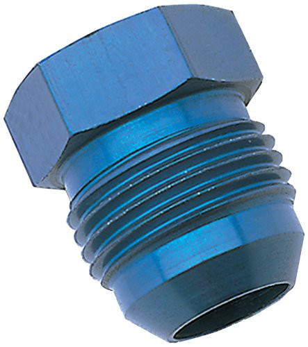 Edelbrock/Russell 660170 Blue Anodized Aluminum -3AN Flare Plug Adapter Fitting