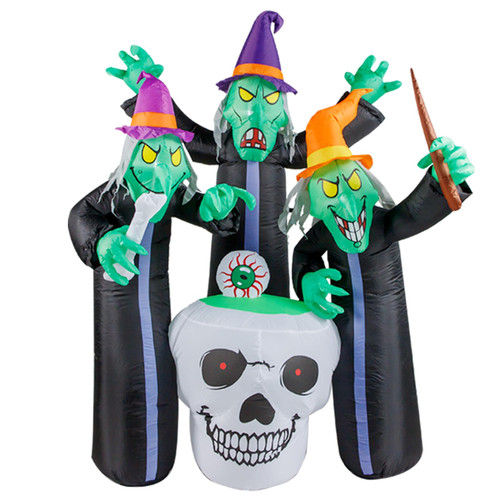Hioasis 6.2FT Halloween Inflatable Witch, Halloween Inflatable Outdoor Decoration Blow Up with Built-in LED Lights for Halloween Holiday Party Indoor Outdoor Yard Garden Lawn Decor