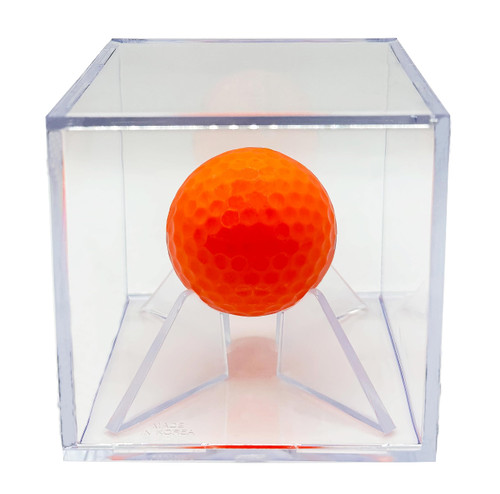 Peak Athletix - Golfball Display Case Acrylic Cube Square Clear Memorabilia Display & Storage Sports Official Golf Ball Case Autograph