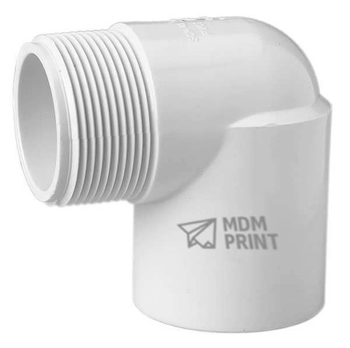 PVC Street Elbow, 90 Degrees, MNPT x FNPT, 1-1/2 in Pipe Size