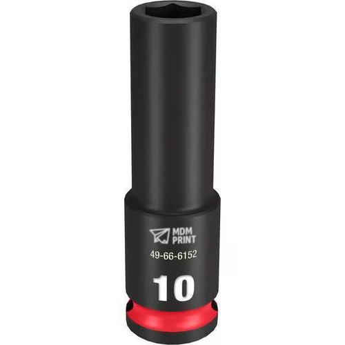 Impact Duty 3/8" Drive 10mm Deep Well 6 Point Impact Socket